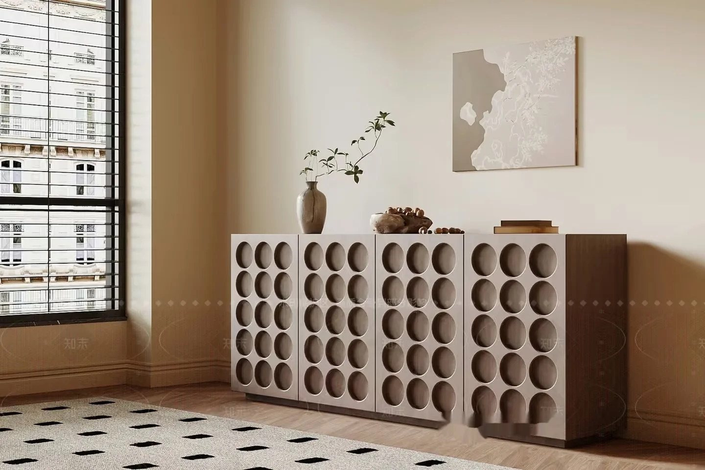 Modern Sideboard Cabinet 3D Model – 7556 – VRAY Render