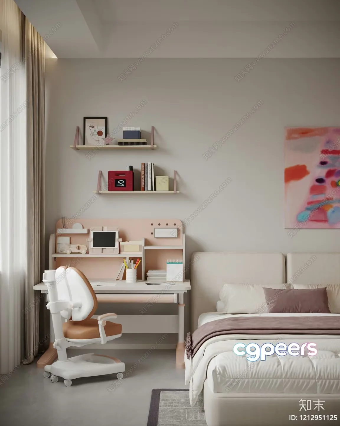 Cozy Bedroom 3D Model – 19050 – VRAY Render