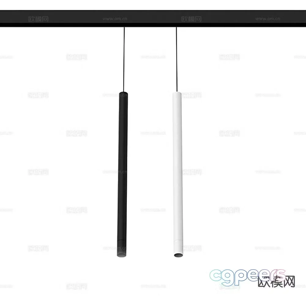 Modern long downlight spotlight 3d model