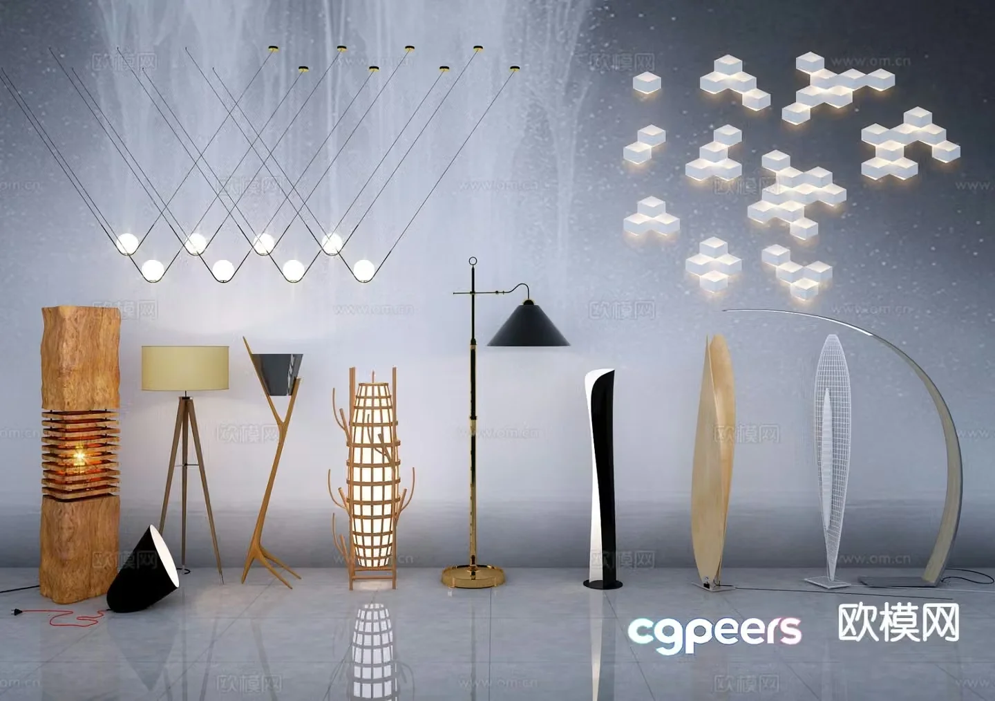 Creative floor lamp artistic floor lamp 3d model