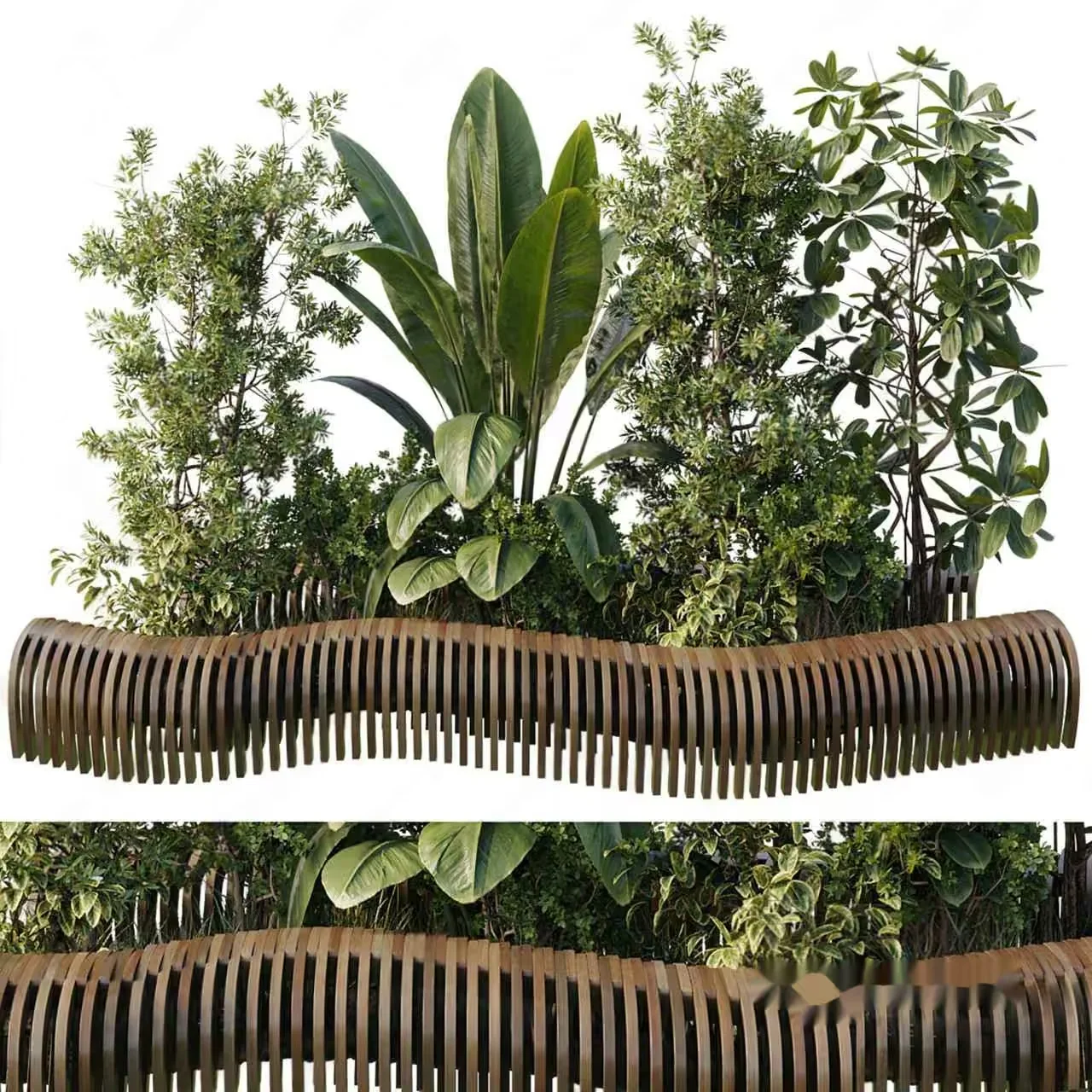 Modern Garden Bench 3D Model – 3859 – VRAY Render