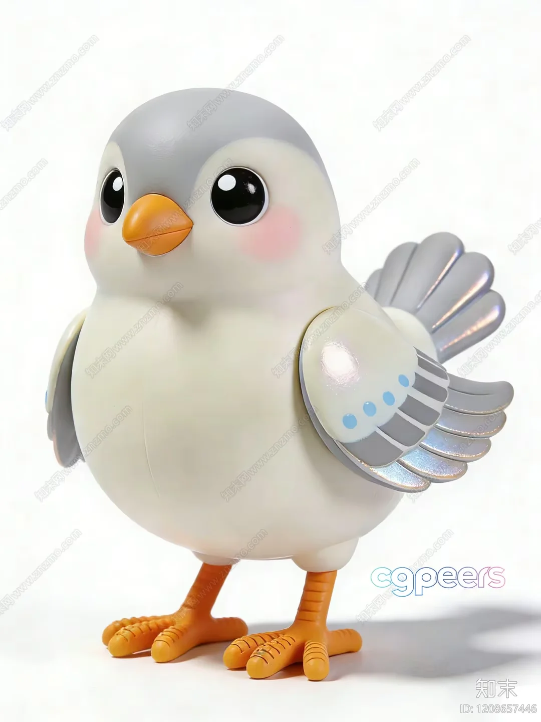 A Cartoon Bird Figurine 3D Model – 5213 – VRAY Render