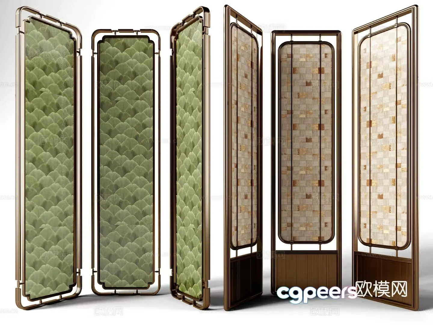 Folding screen art screen 3d model