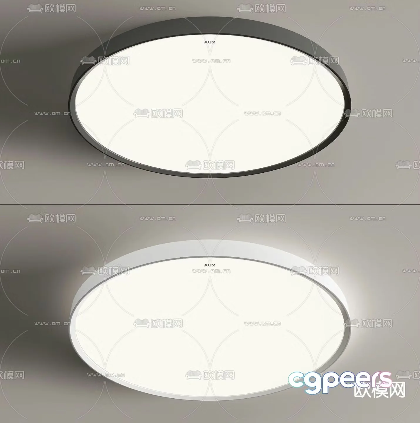 Round ceiling lamp bedroom lamp 3d model