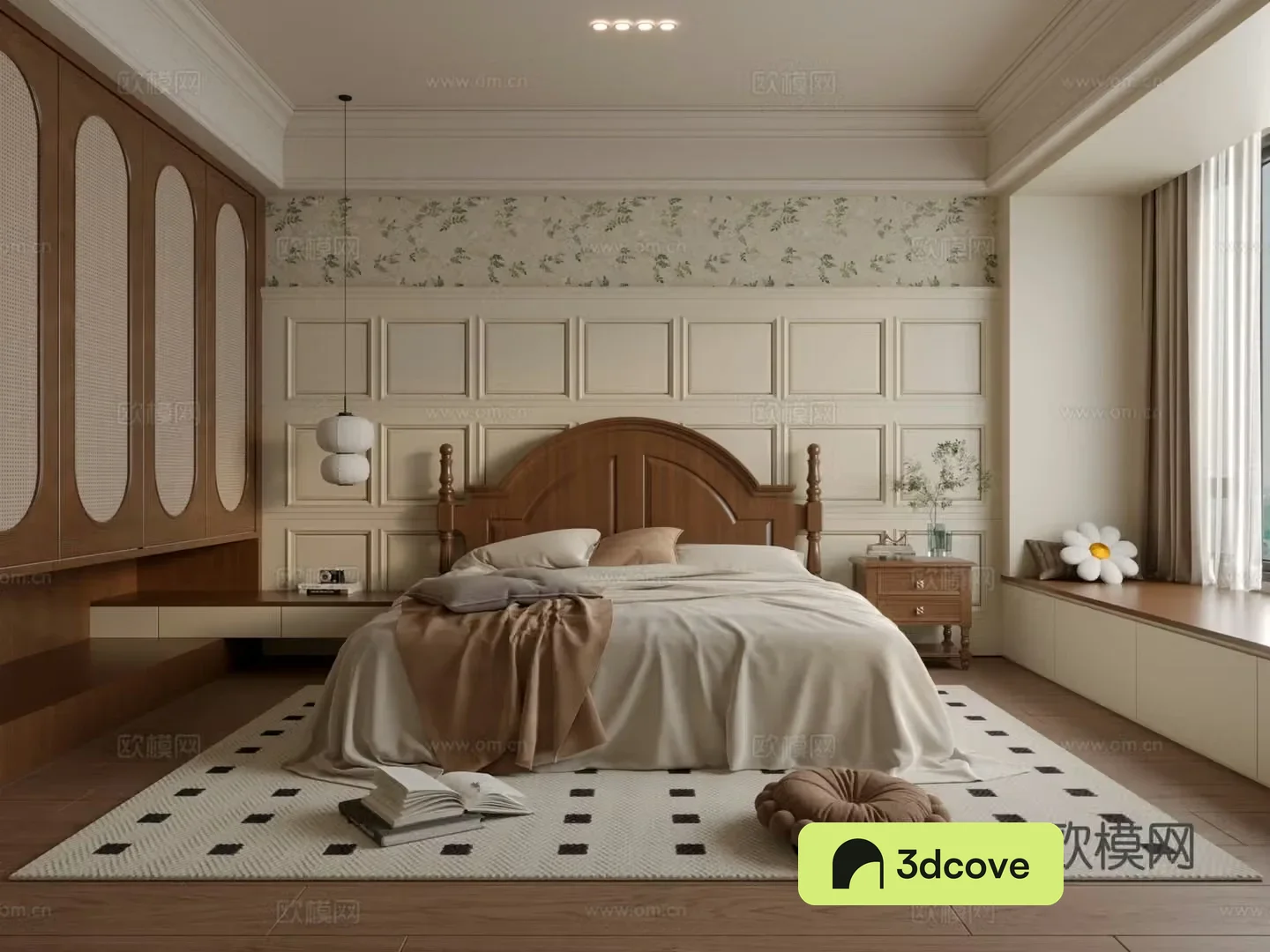 French retro bedroom
