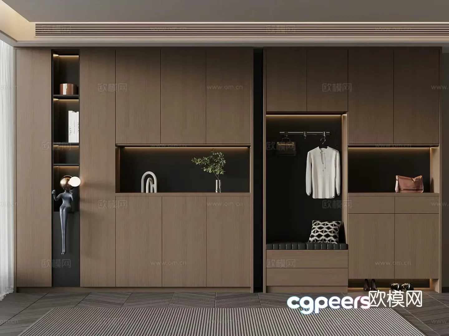 Modern shoe cabinet 3d model