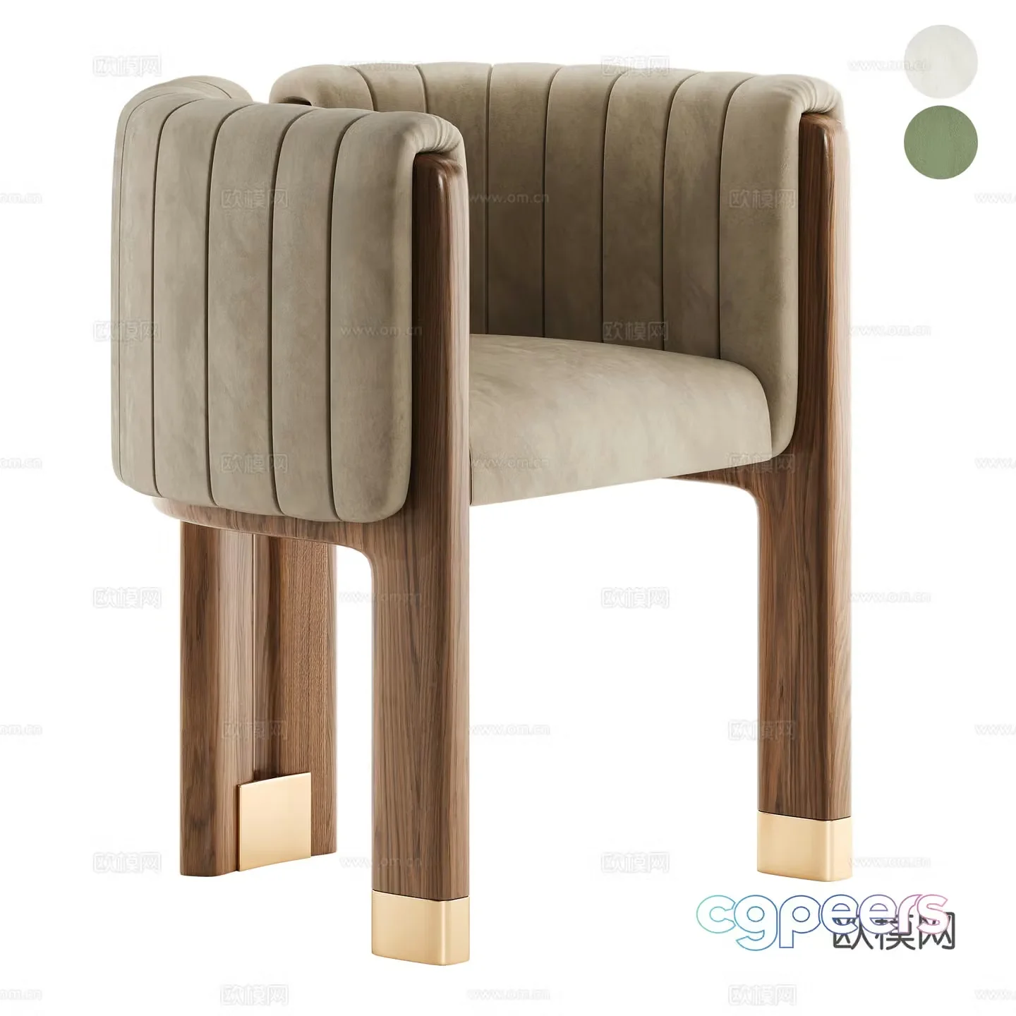CRAWFORD European dining chair 3d model