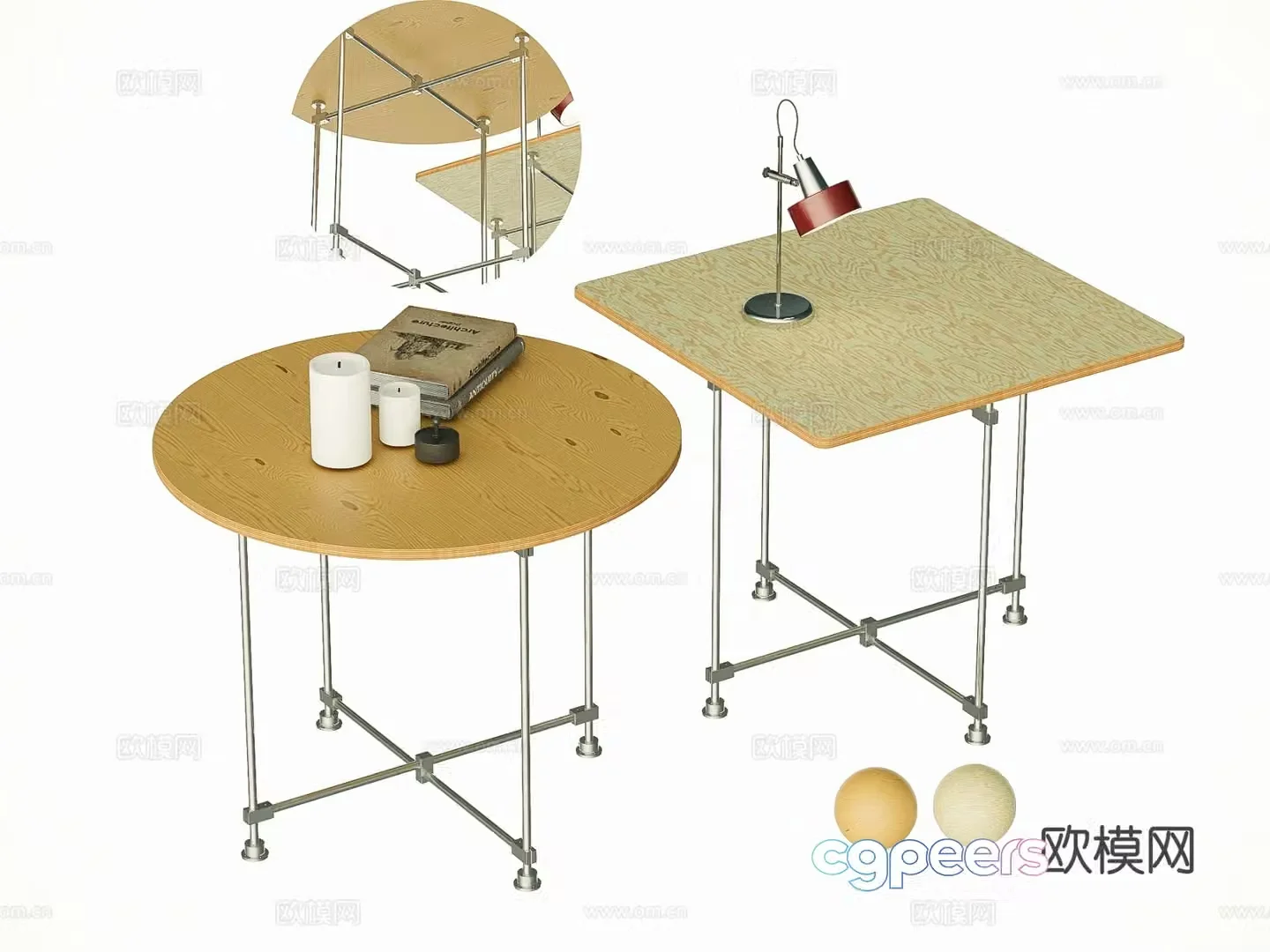 Dining table square dining table four person dining table 3d model