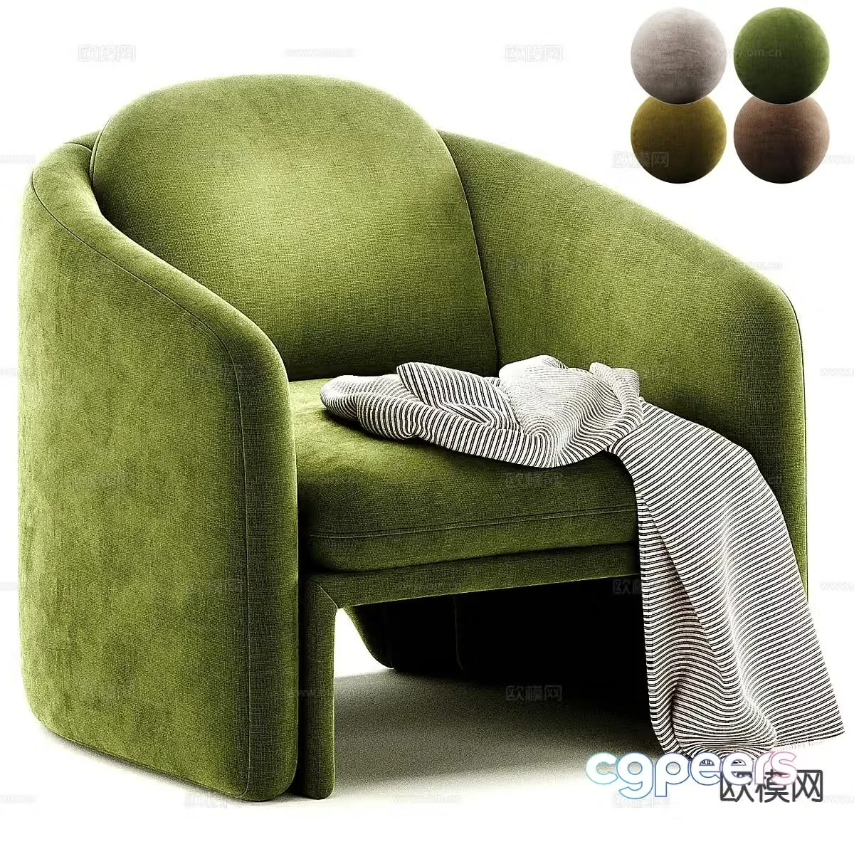 Italian sofa single sofa 3d model