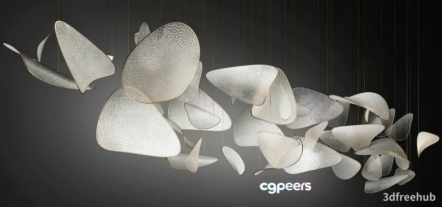 Modern White Light Fixture 3D Model – 22161 – VRAY Render