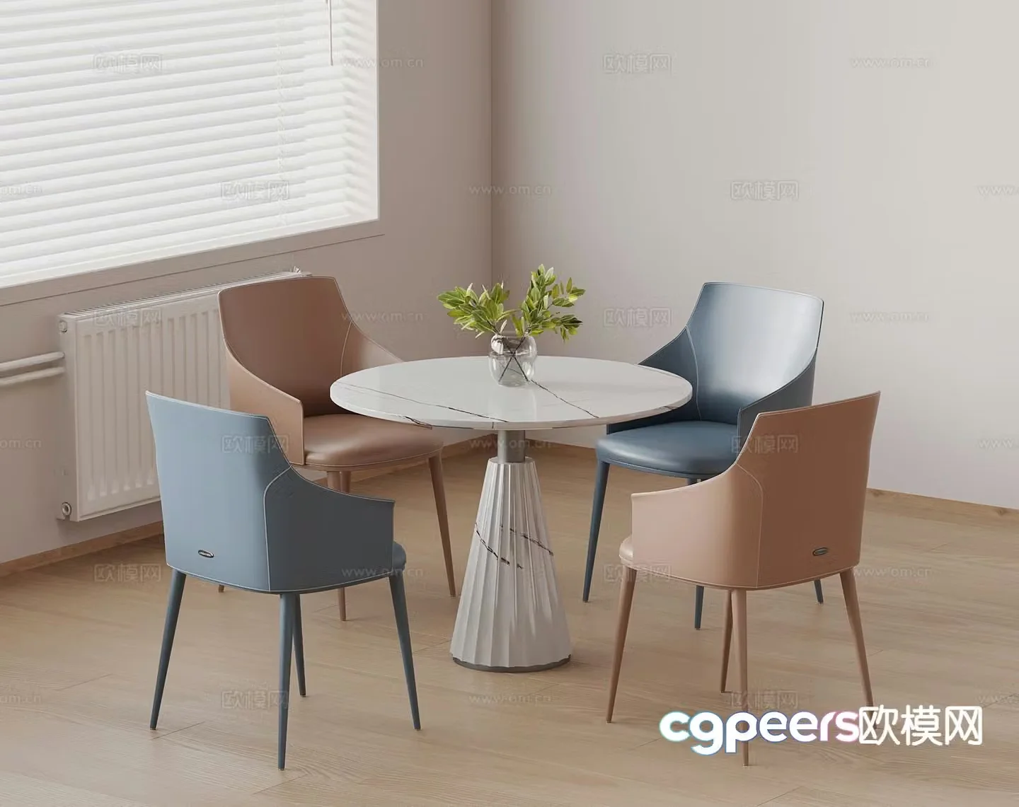 Modern leisure tables and chairs Negotiation tables and chairs 3d model