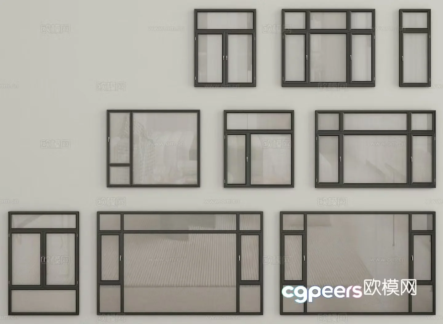 Window Casement window Floor-to-ceiling window Aluminum 3D model