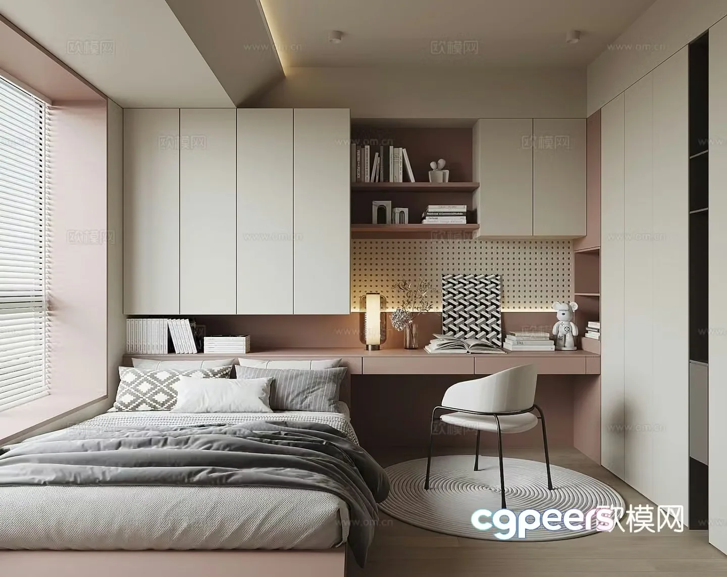 Modern tatami bedroom 3d model