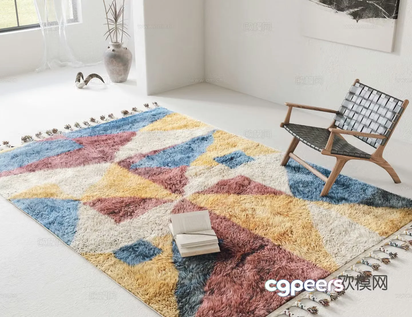 Modern carpet Plush carpet 3d model