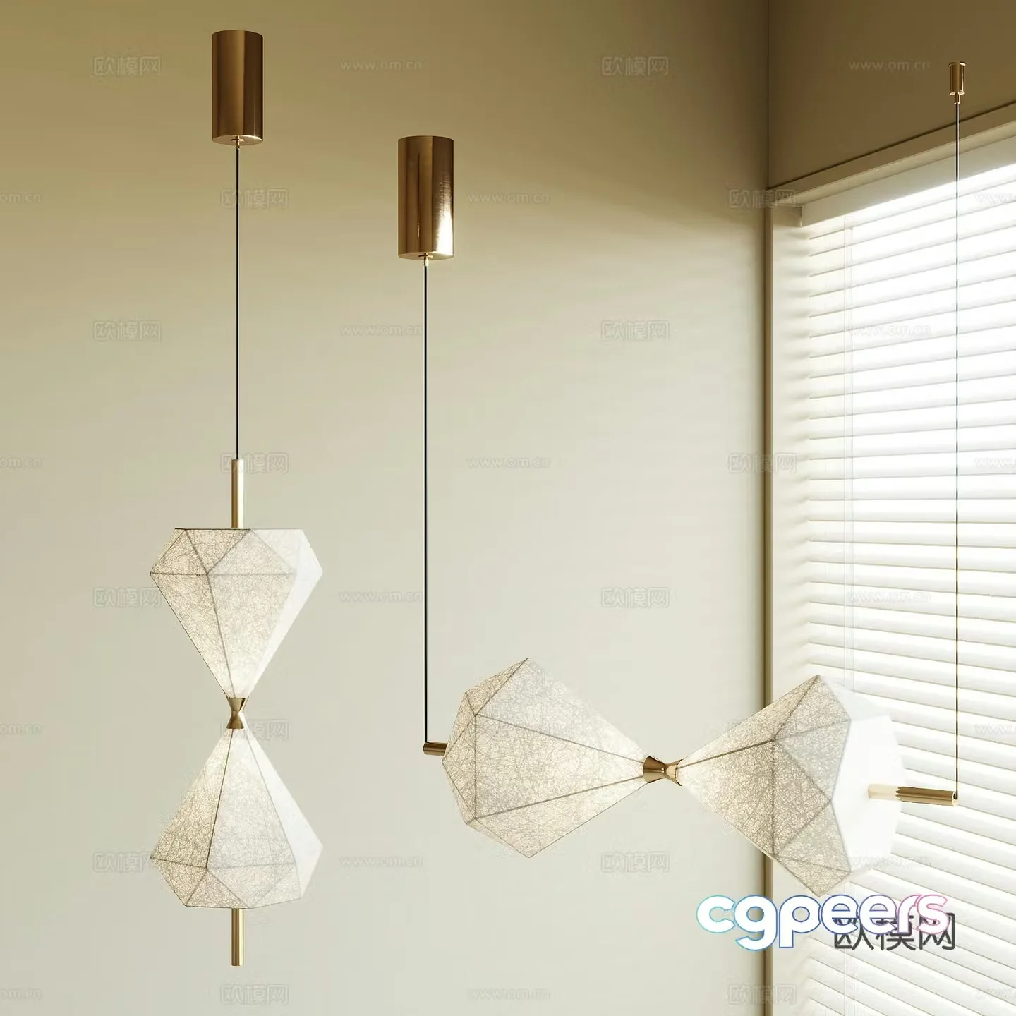 Modern chandelier 3d model