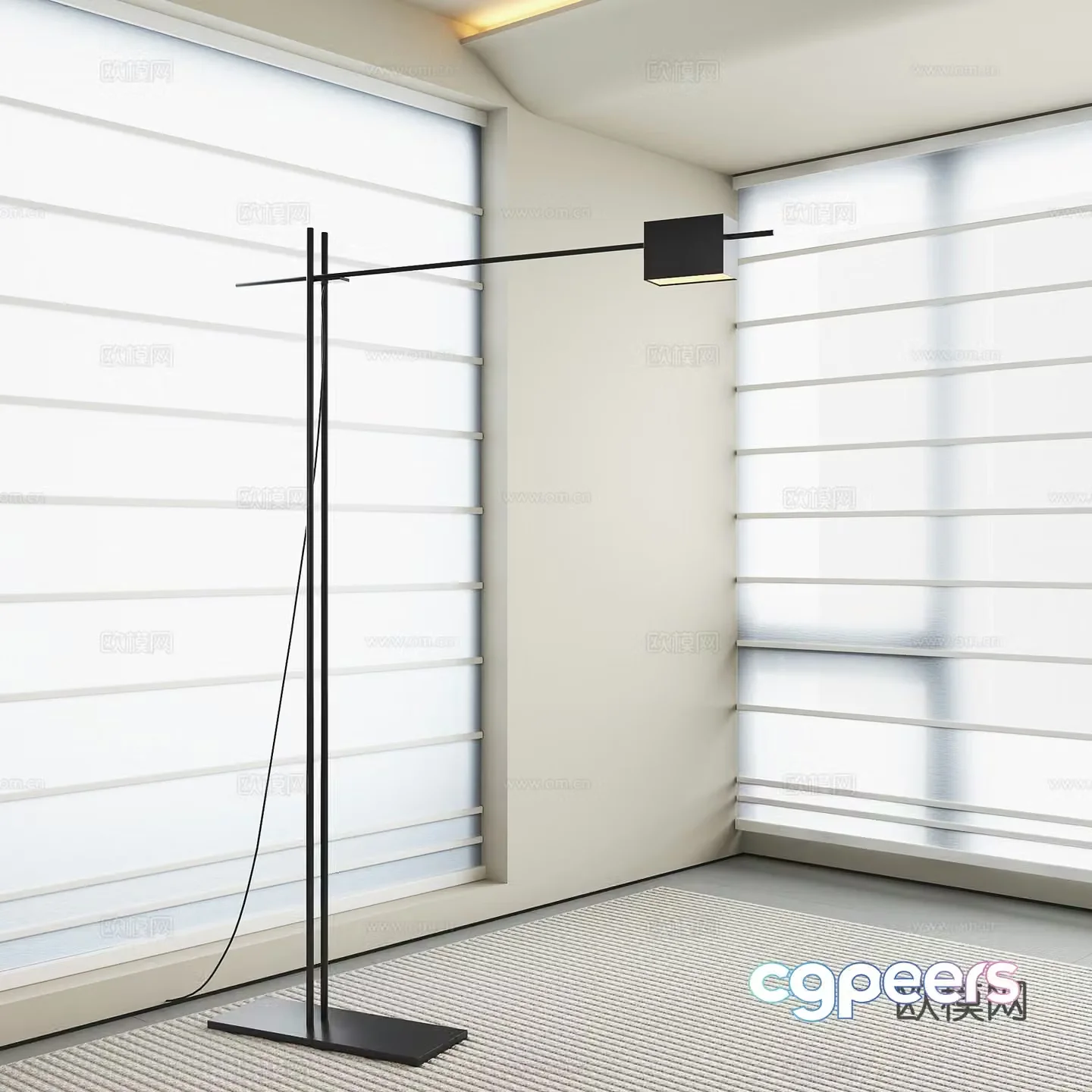 Modern minimalist floor lamp 3d model