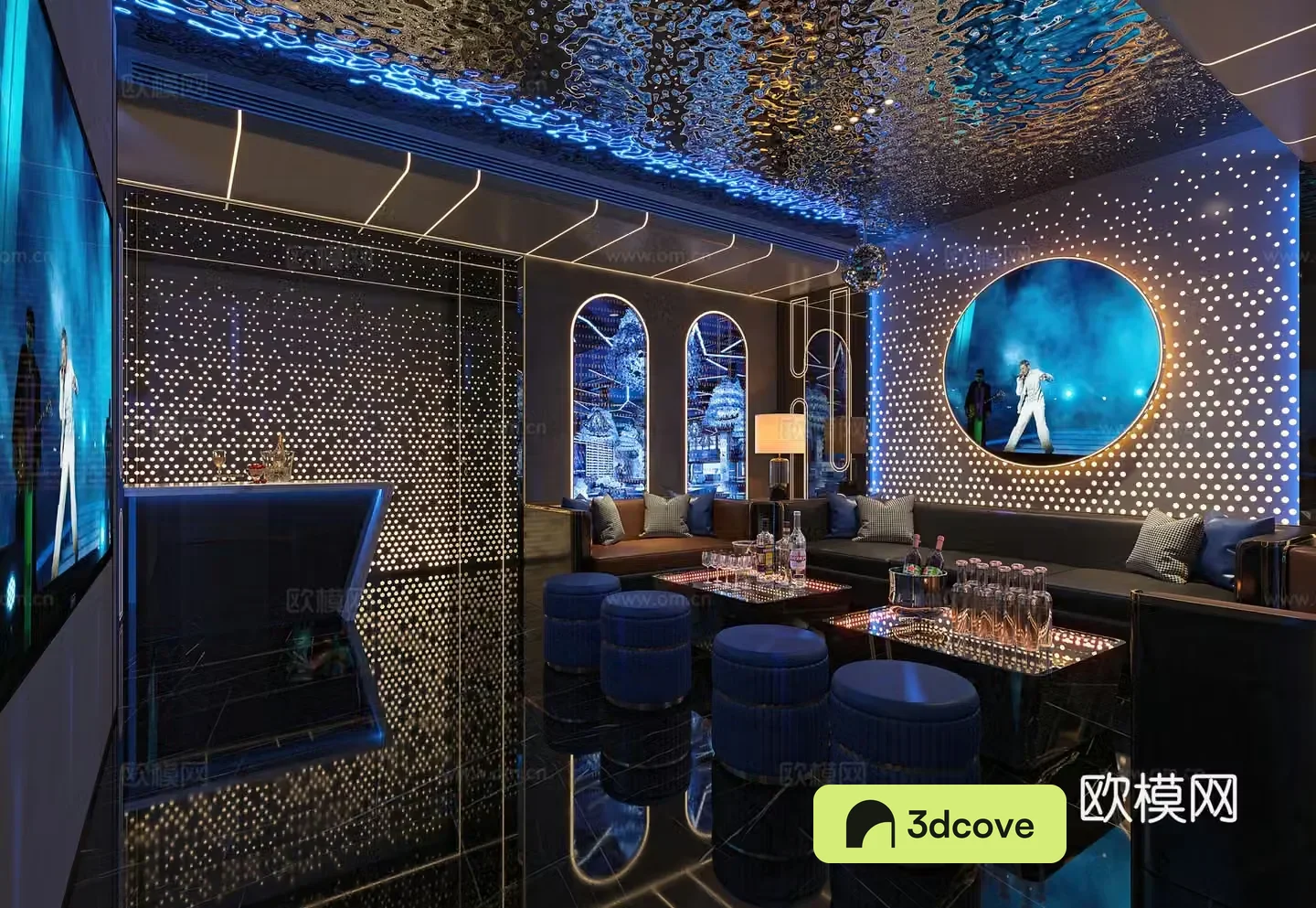 Modern KTV Private Room Singing Room KTV Sofa Combination
