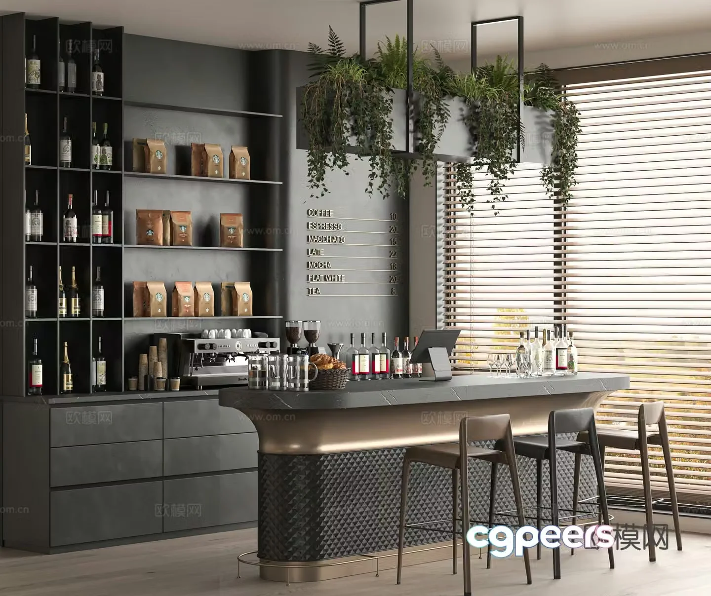Modern bar 3d model