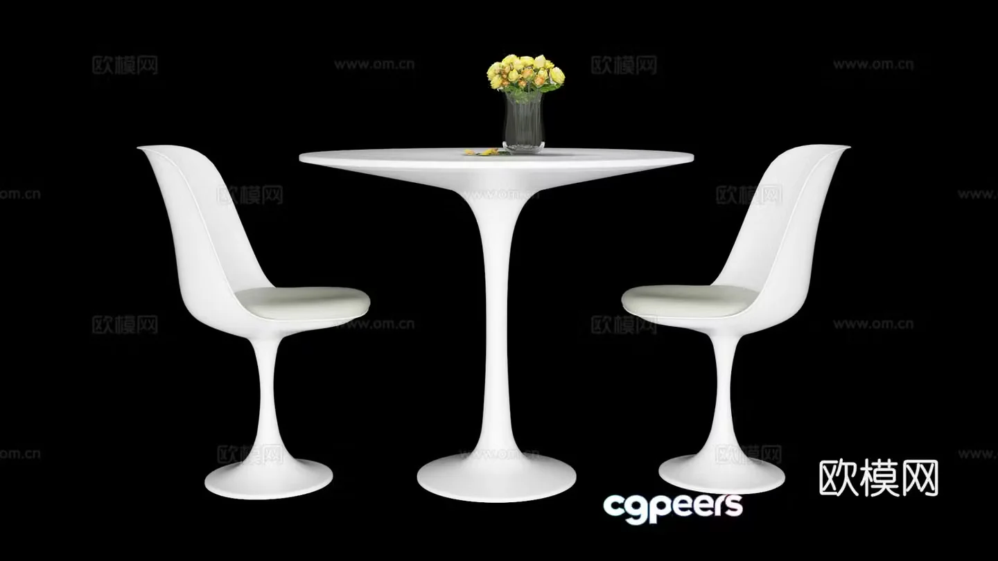 Leisure table and chair combination negotiation table dining table simple table and chair combination negotiation table and chair combination 3D model