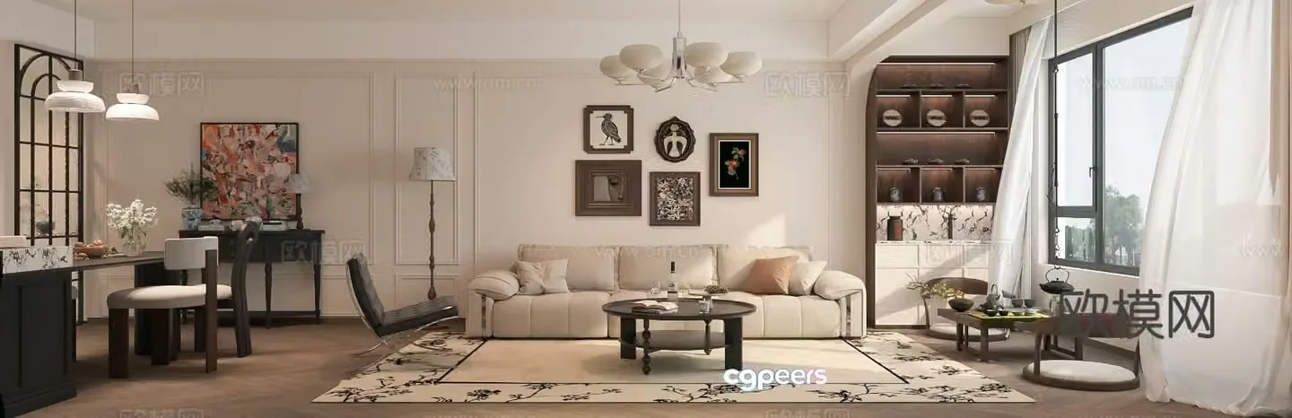 French restaurant 3d model