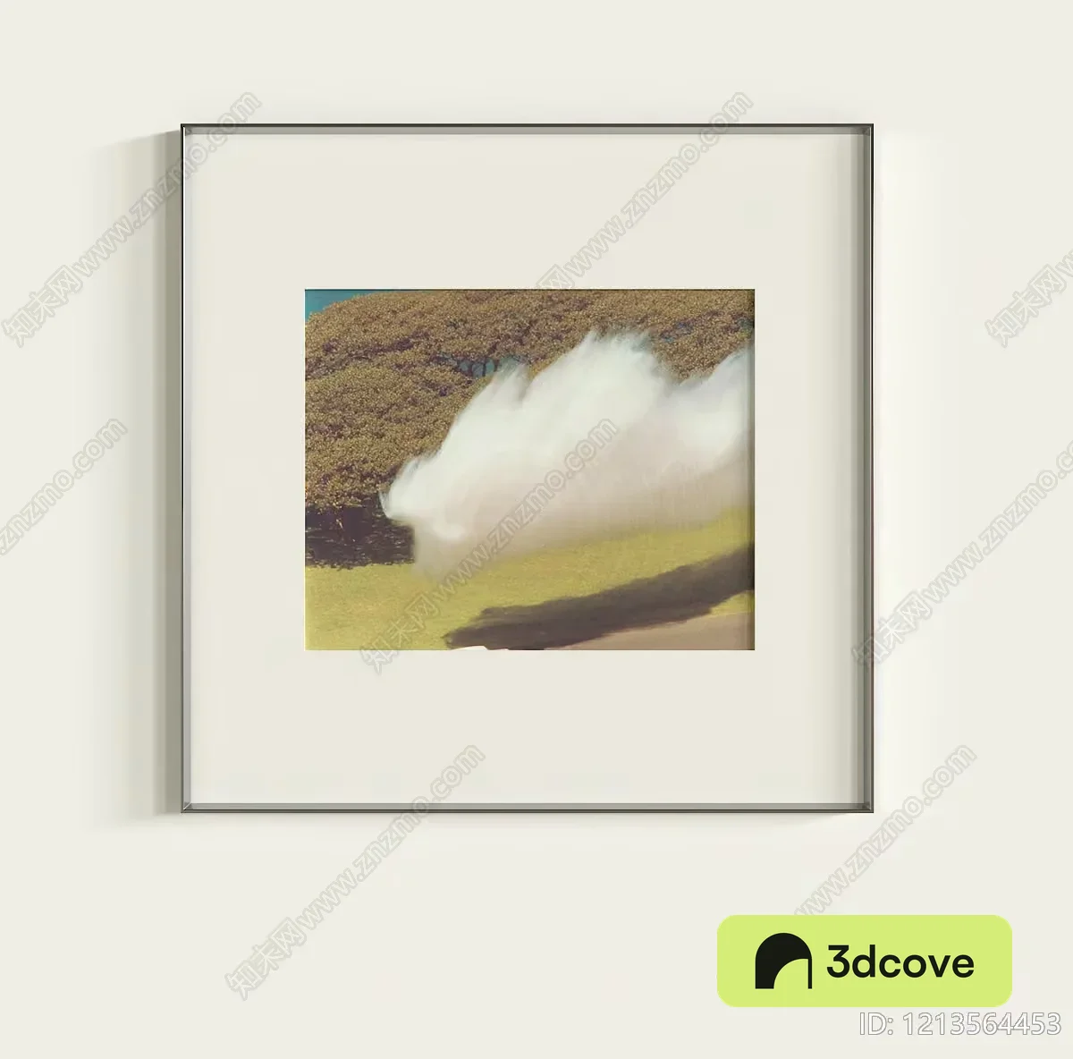 A Framed Picture Of A Mountainous Landscape