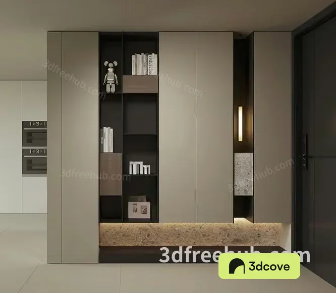 Modern Gray And White Shelving Unit
