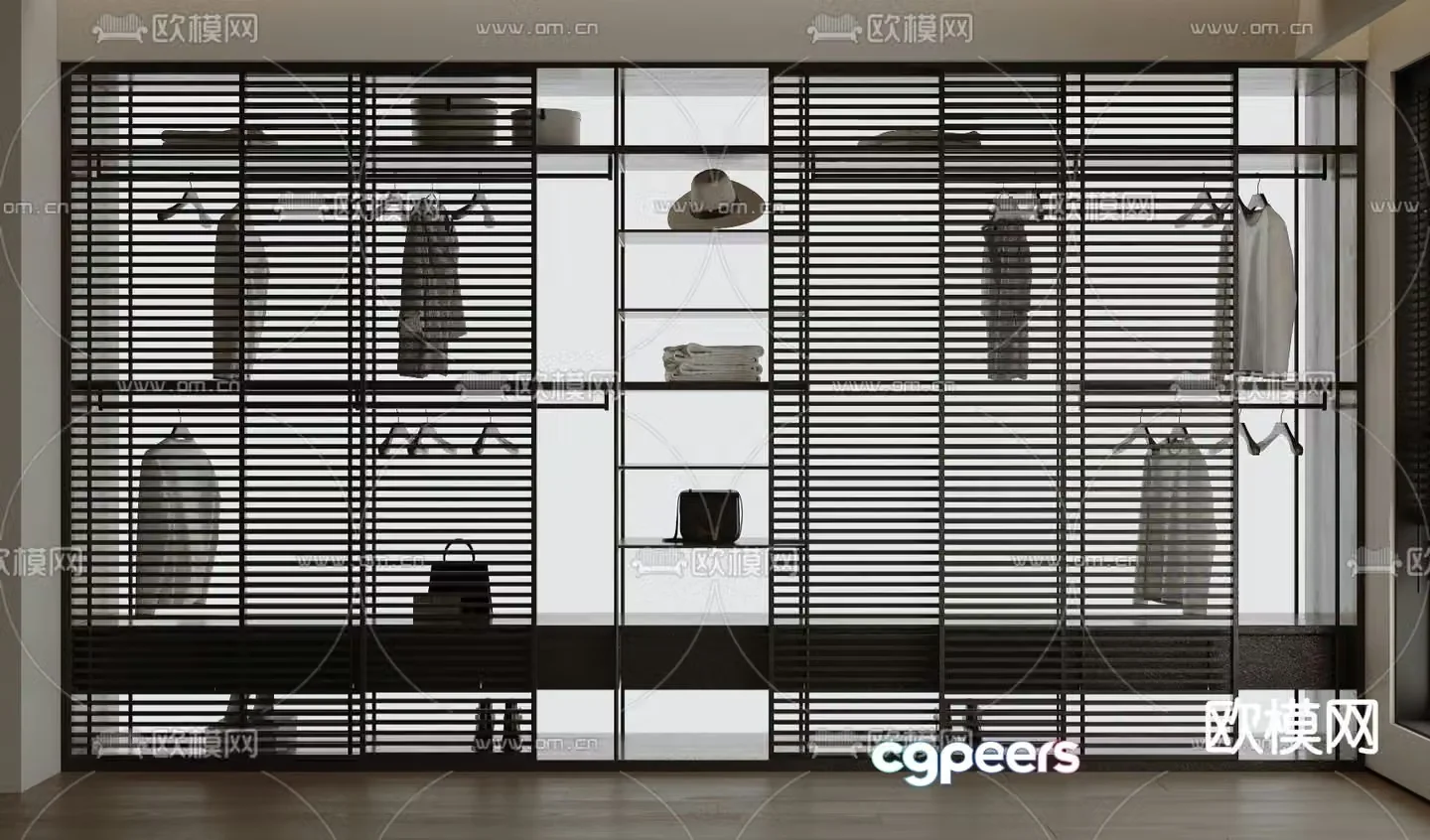 modern wardrobe wardrobe 3d model