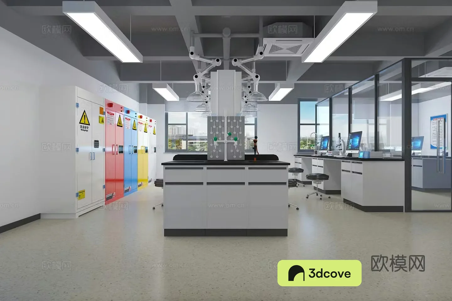 Chemistry laboratory physical and chemical room