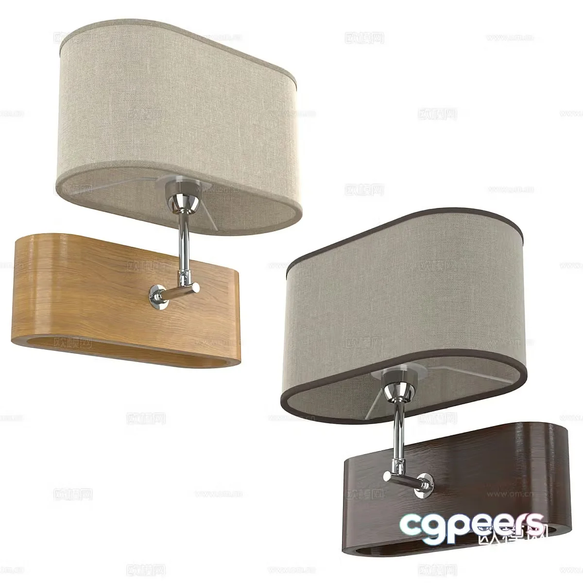 New Chinese style decorative wall light 3D model