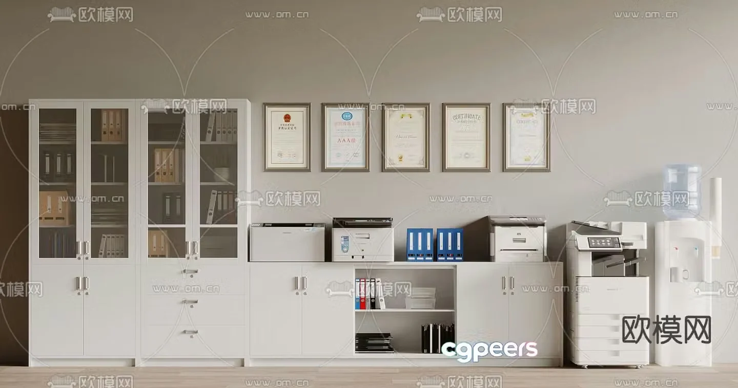 File cabinet filing cabinet printer 3d model