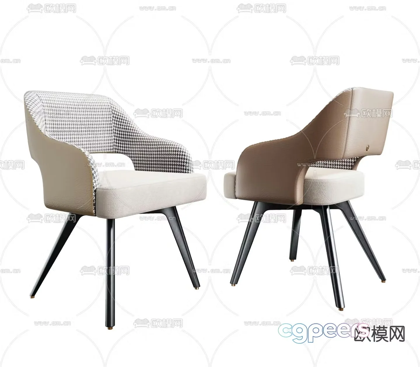 MISSANA modern fabric single chair 3d model