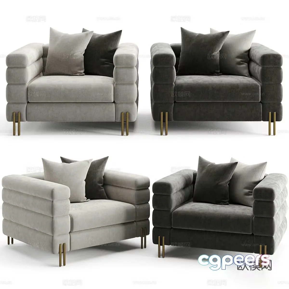 Single sofa 3d model