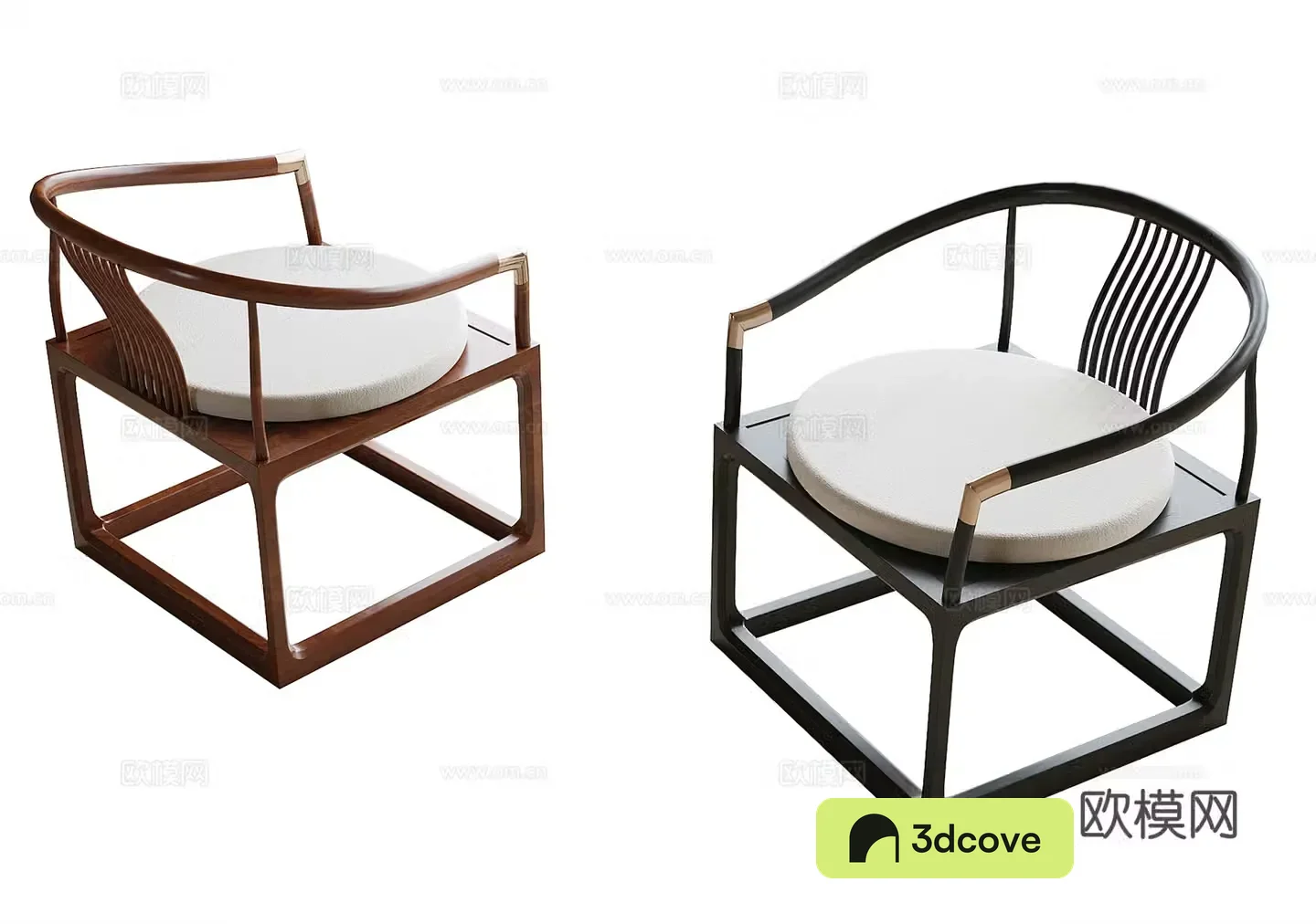 New Chinese style single chair tea chair dining chair book chair