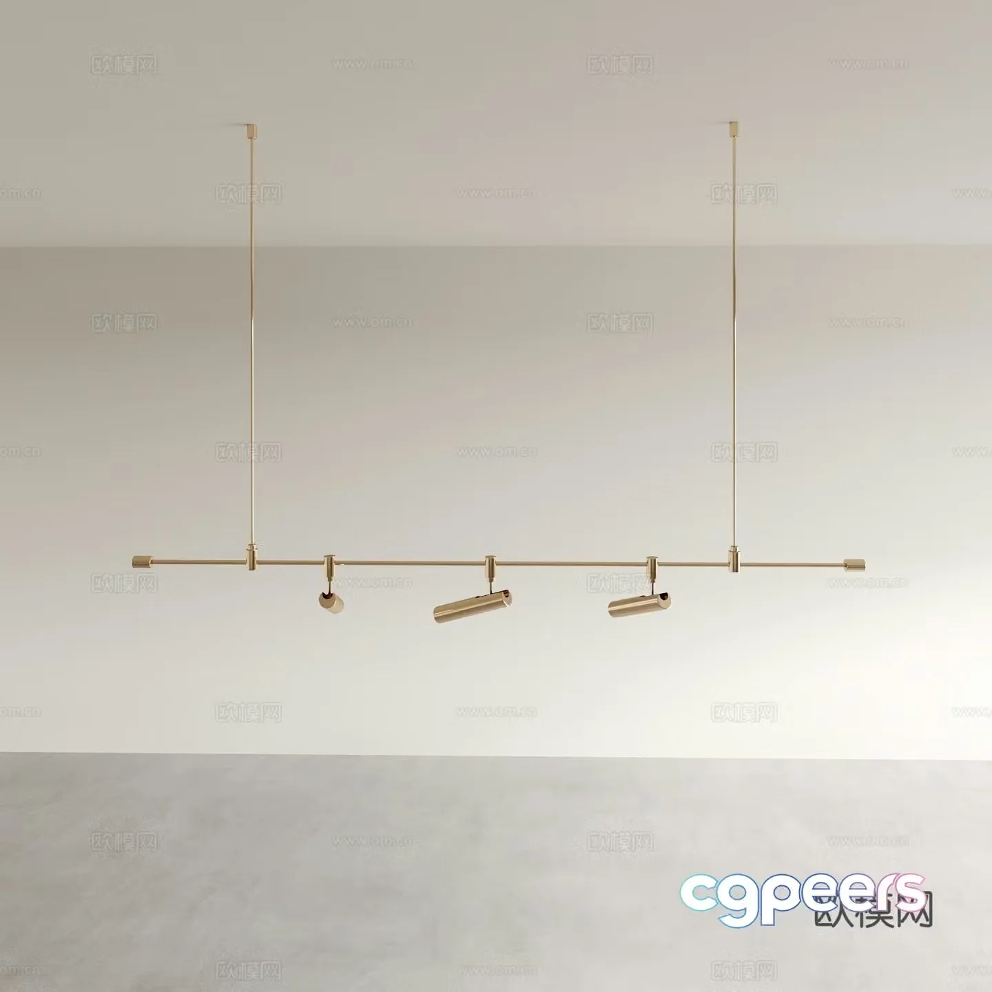 Modern chandelier restaurant chandelier long chandelier 3d model