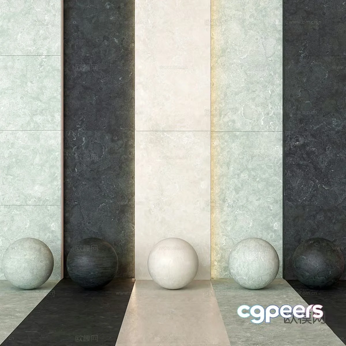 New Chinese style ceramic tiles Antique tiles Cement tiles Soft light tiles 3D model
