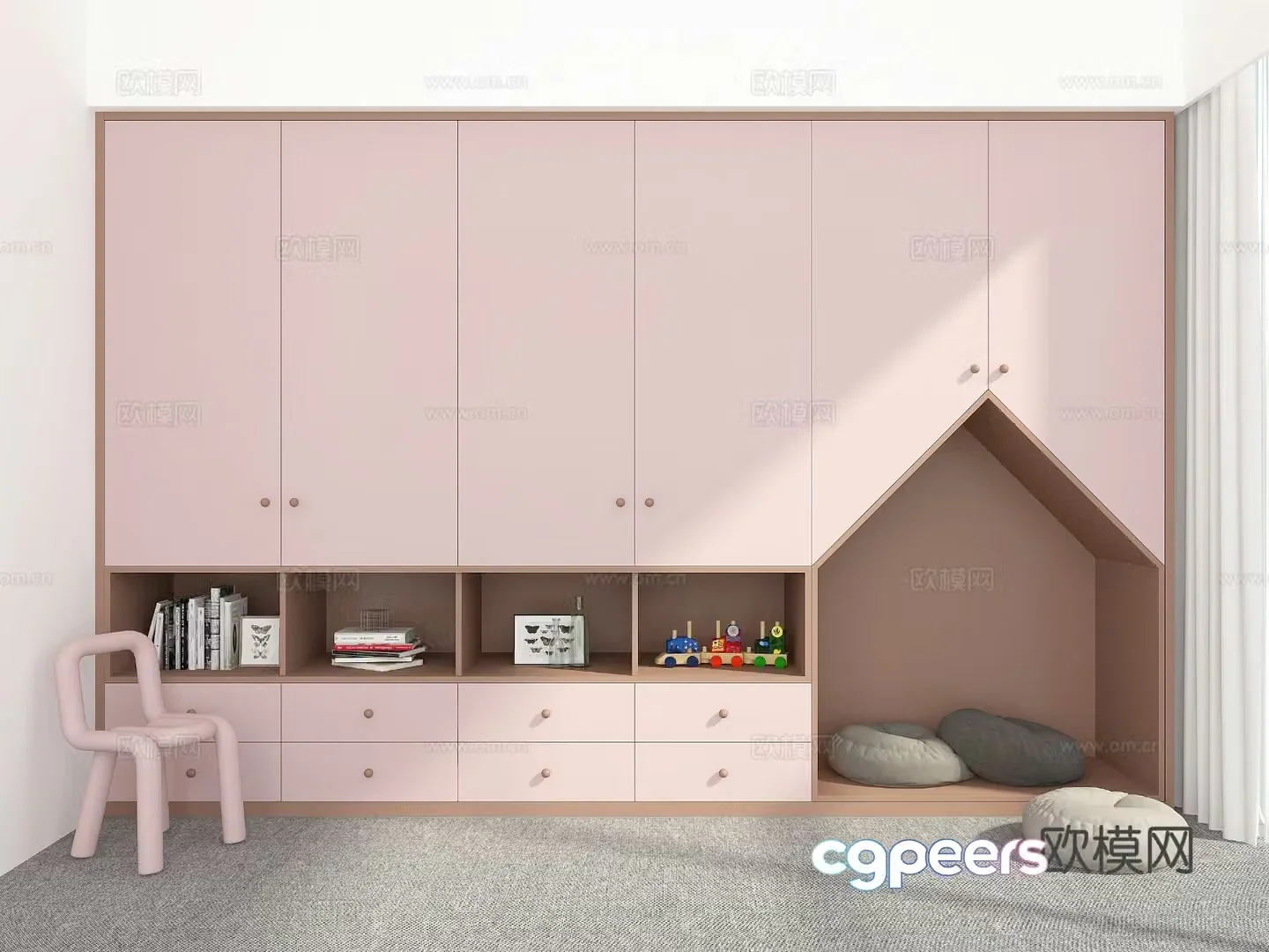 Modern wardrobe 3d model