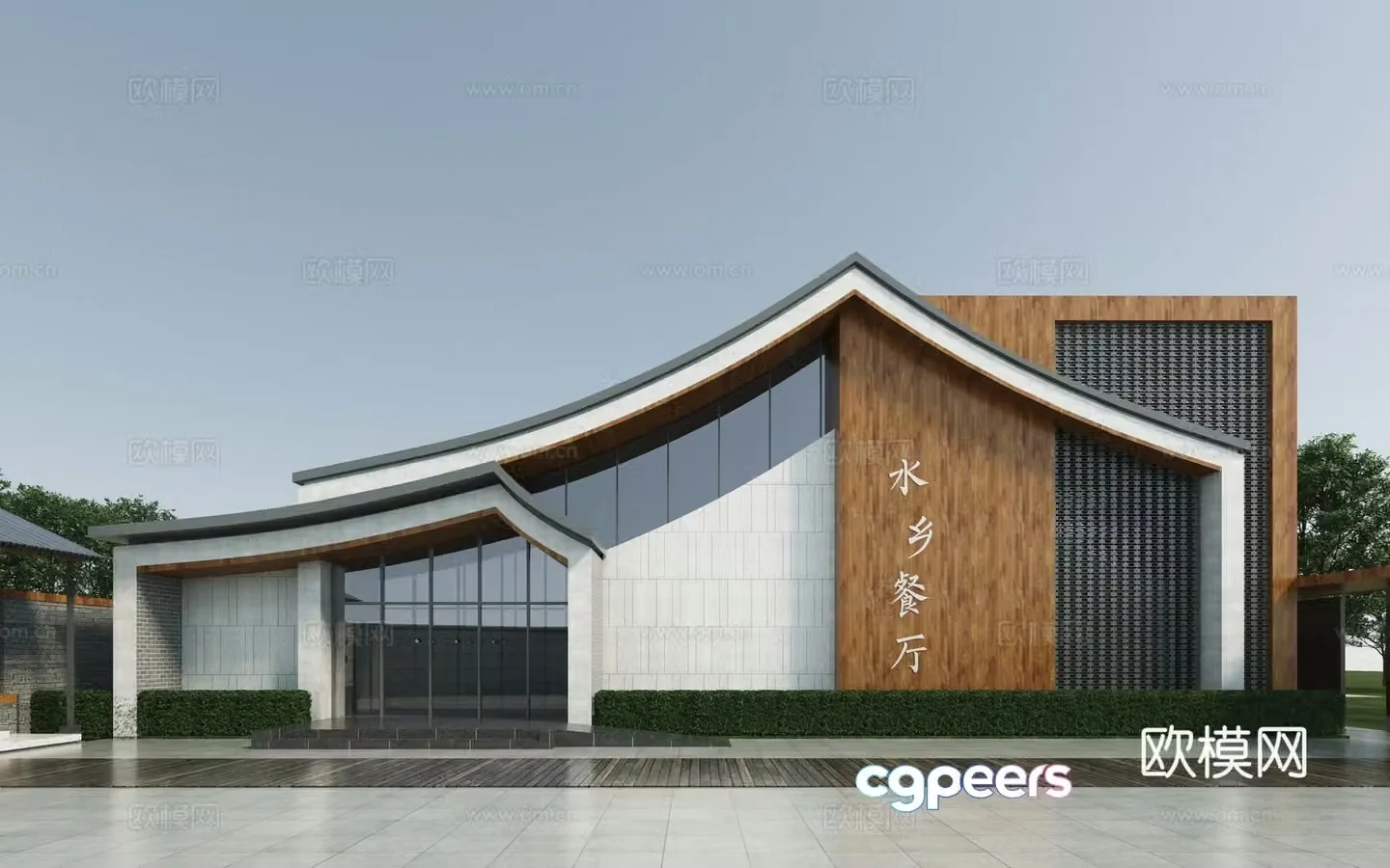 New Chinese catering building 3D model