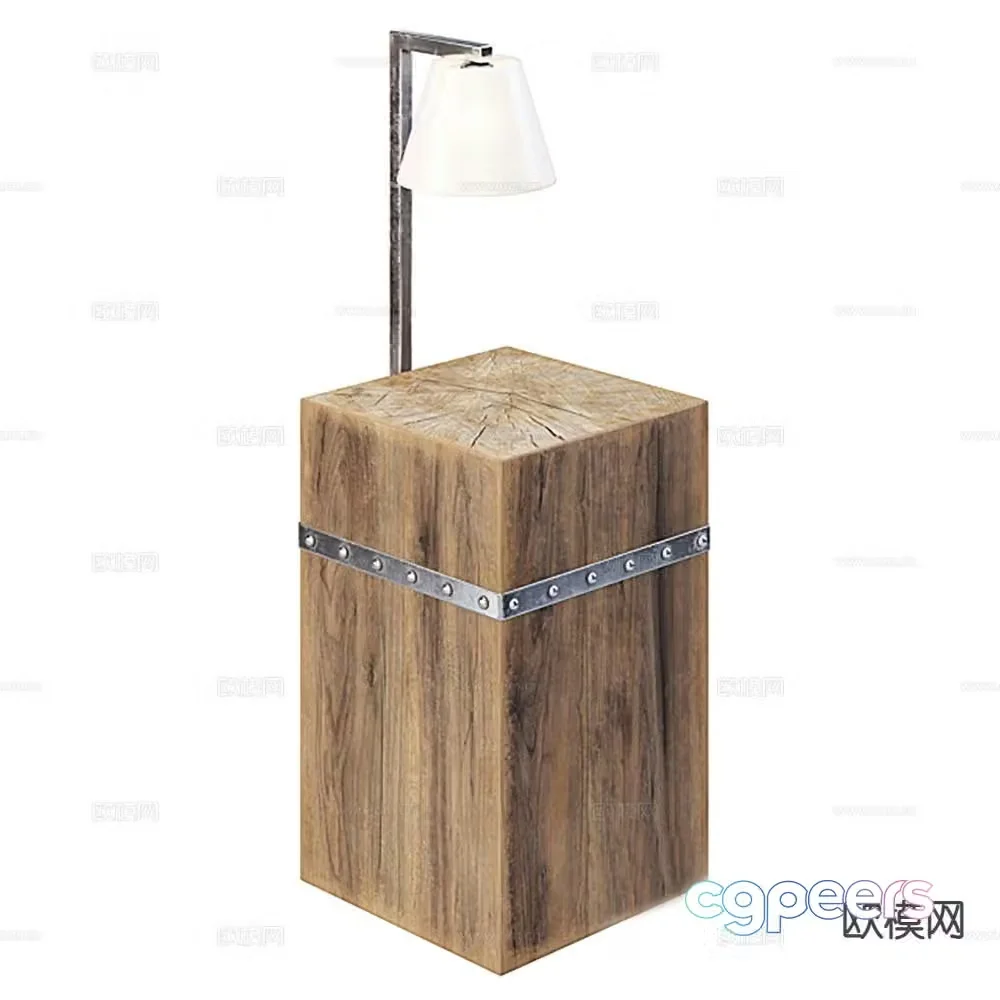 Chinese style lamp lighting lamp table lamp corner table 3D model