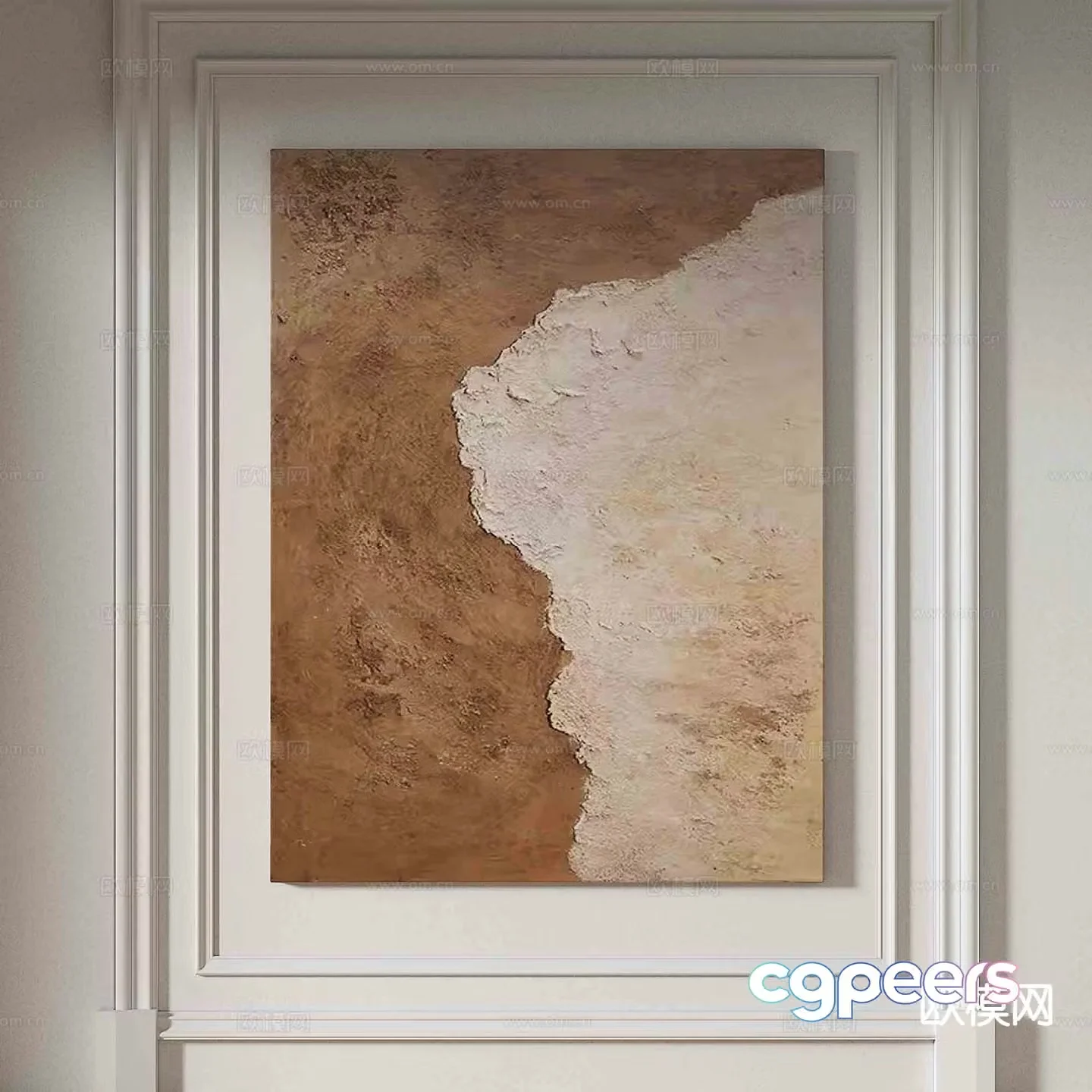Wabi-sabi painting texture painting decorative painting hanging painting 3D model