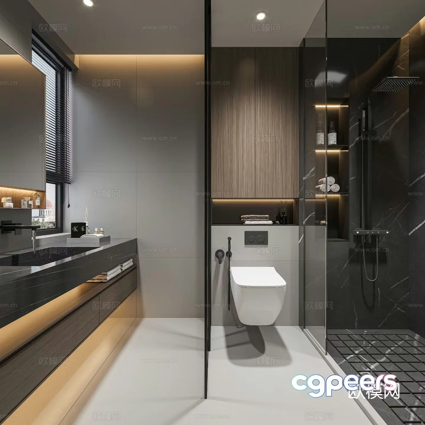 Modern bathroom bathroom 3d model