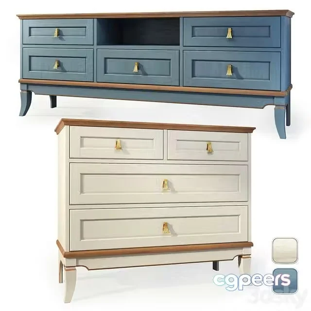 3ds Max Free – Dresser and TV stand Thelma, Gomeldrev. Dresser, Tvstand