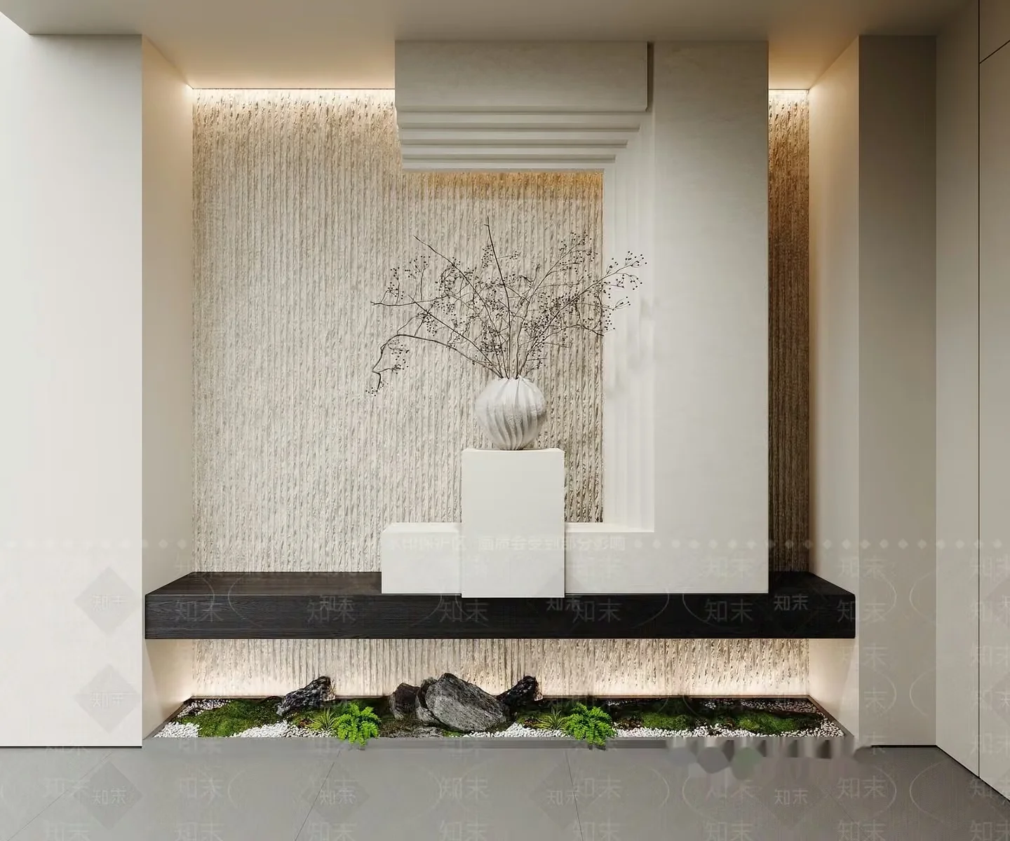 Modern Minimalist Decor 3D Model – 12748 – VRAY Render