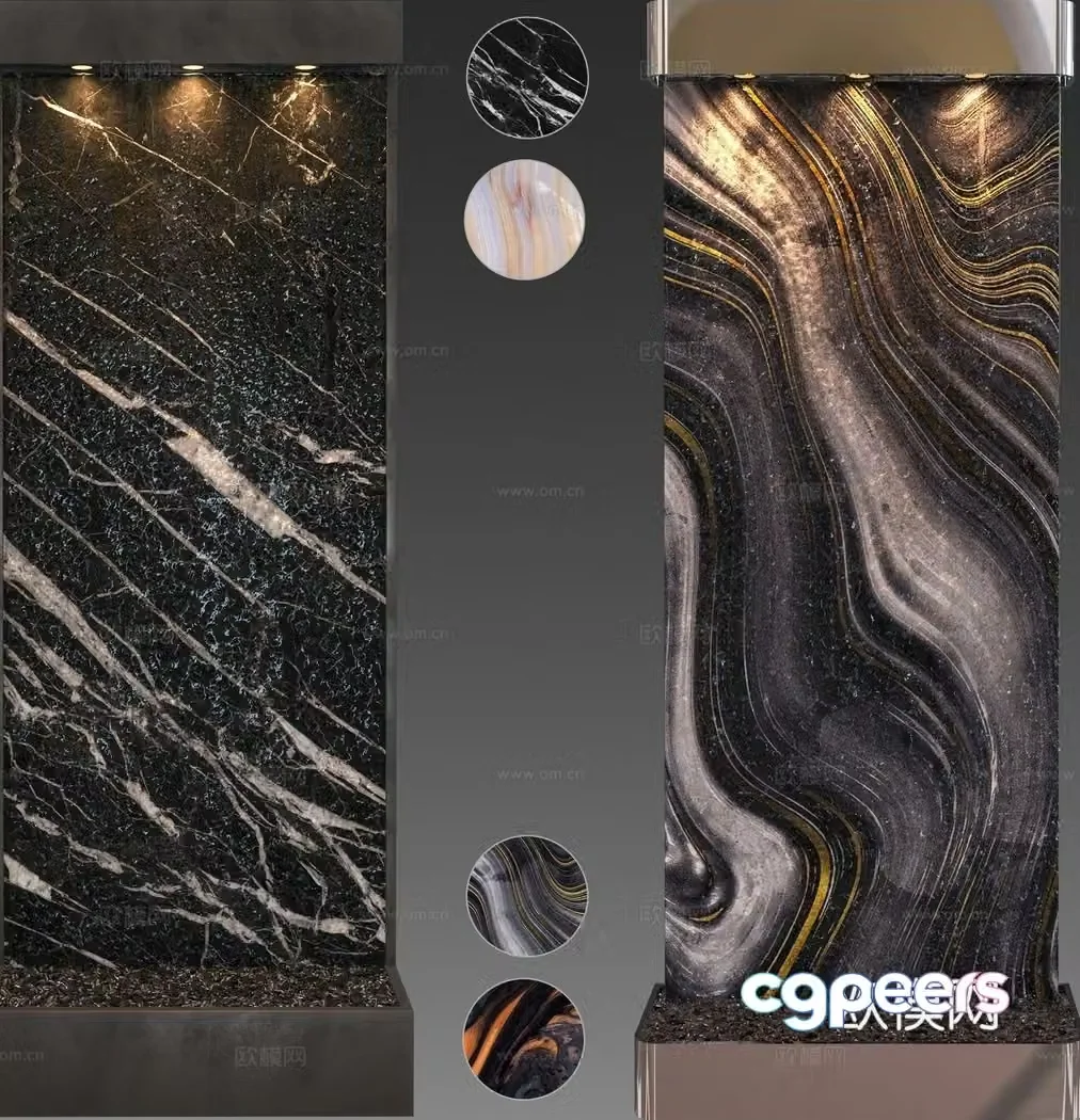 Marble background wall 3d model