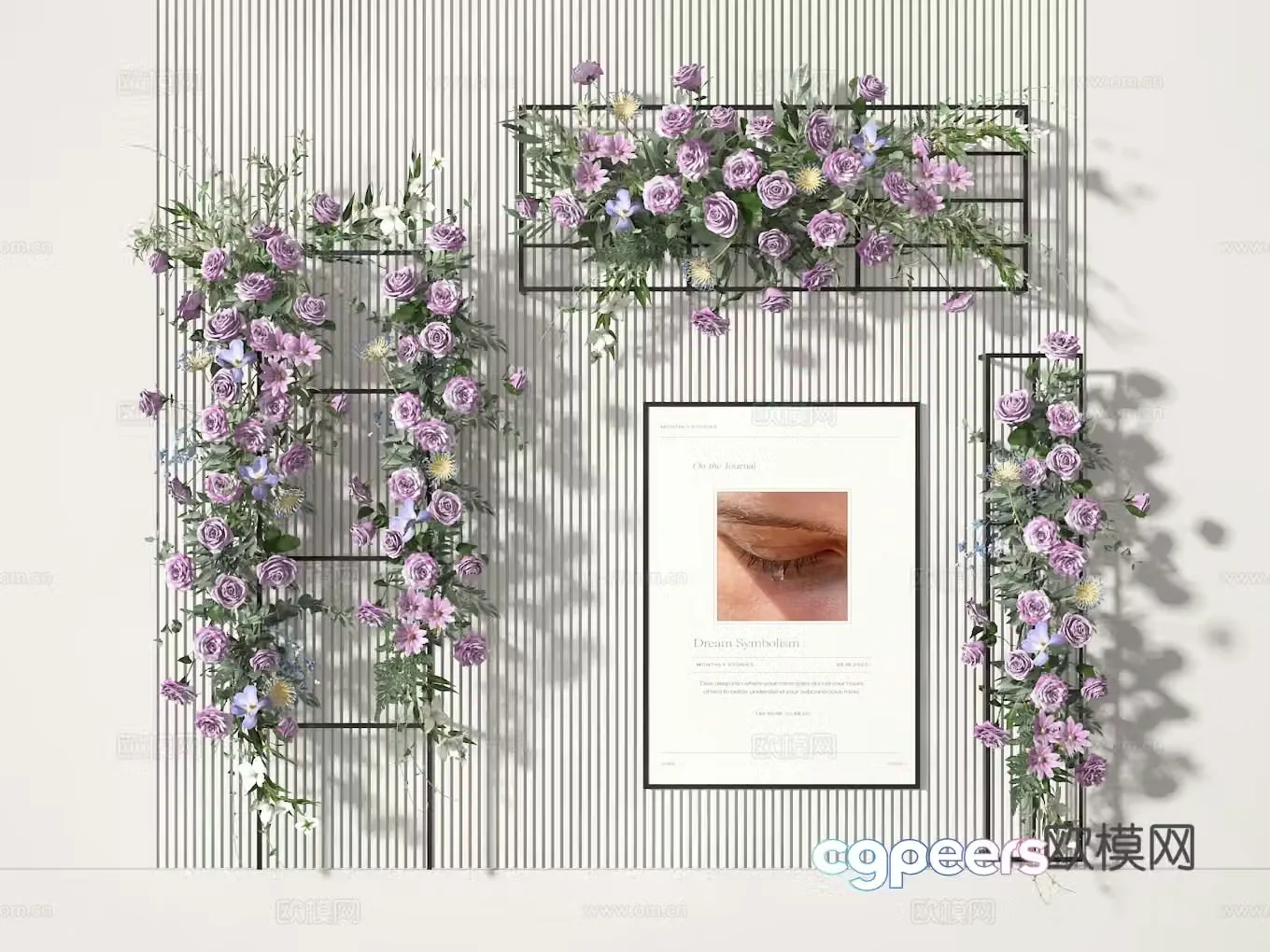 Flower wall 3d model