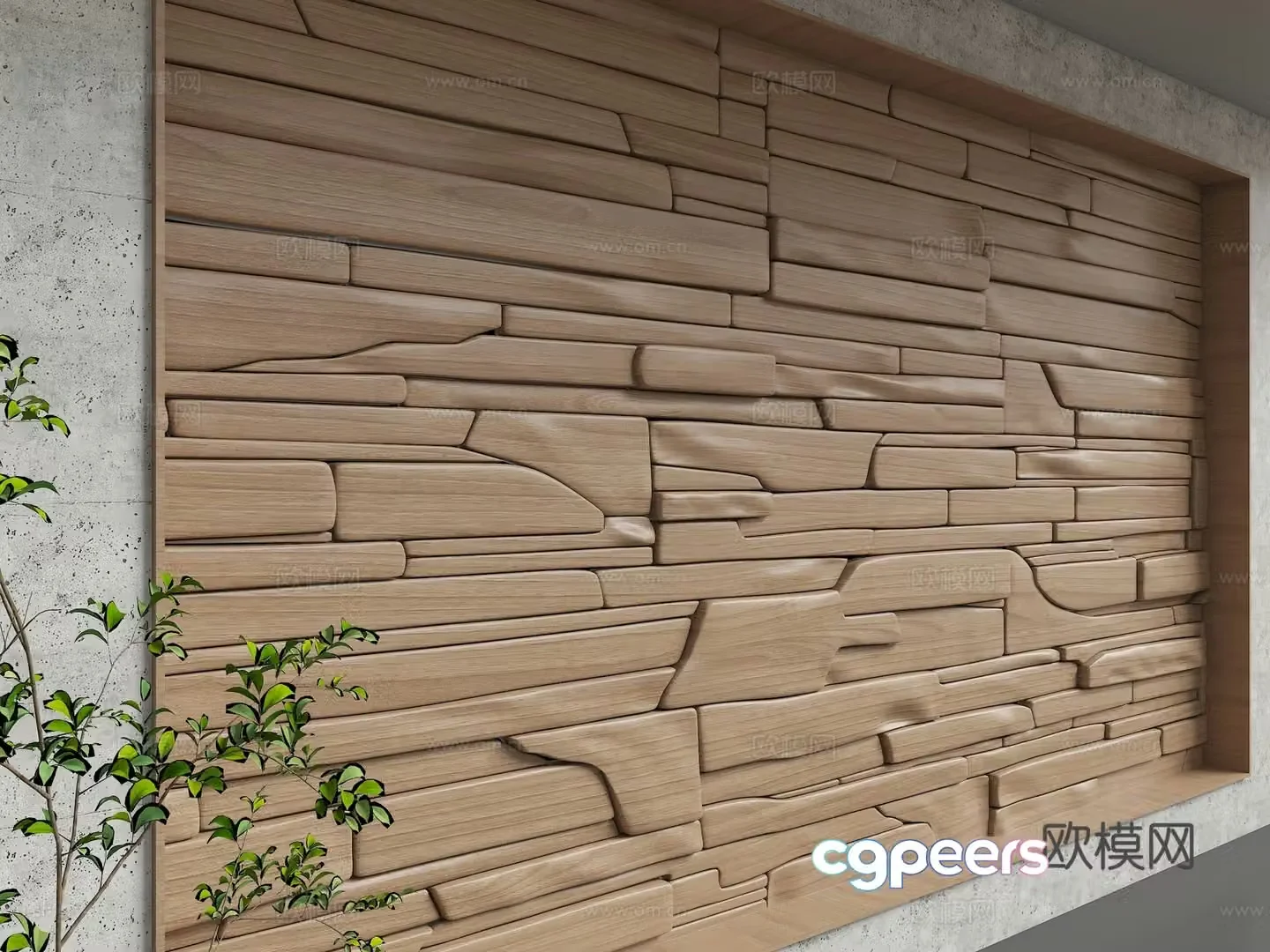 Modern background wall 3d model