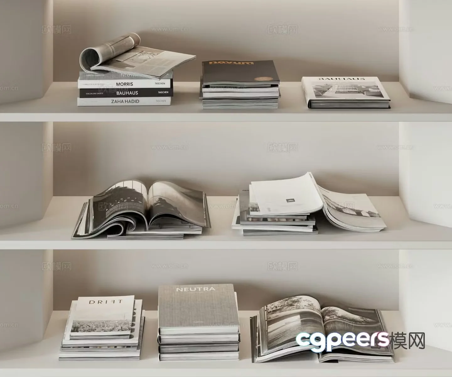 modern book magazine 3d model