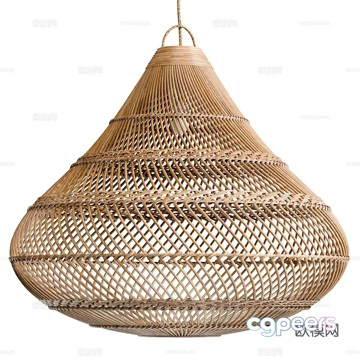 New Chinese Wasabi Drop Natural Chandelier 3D Model