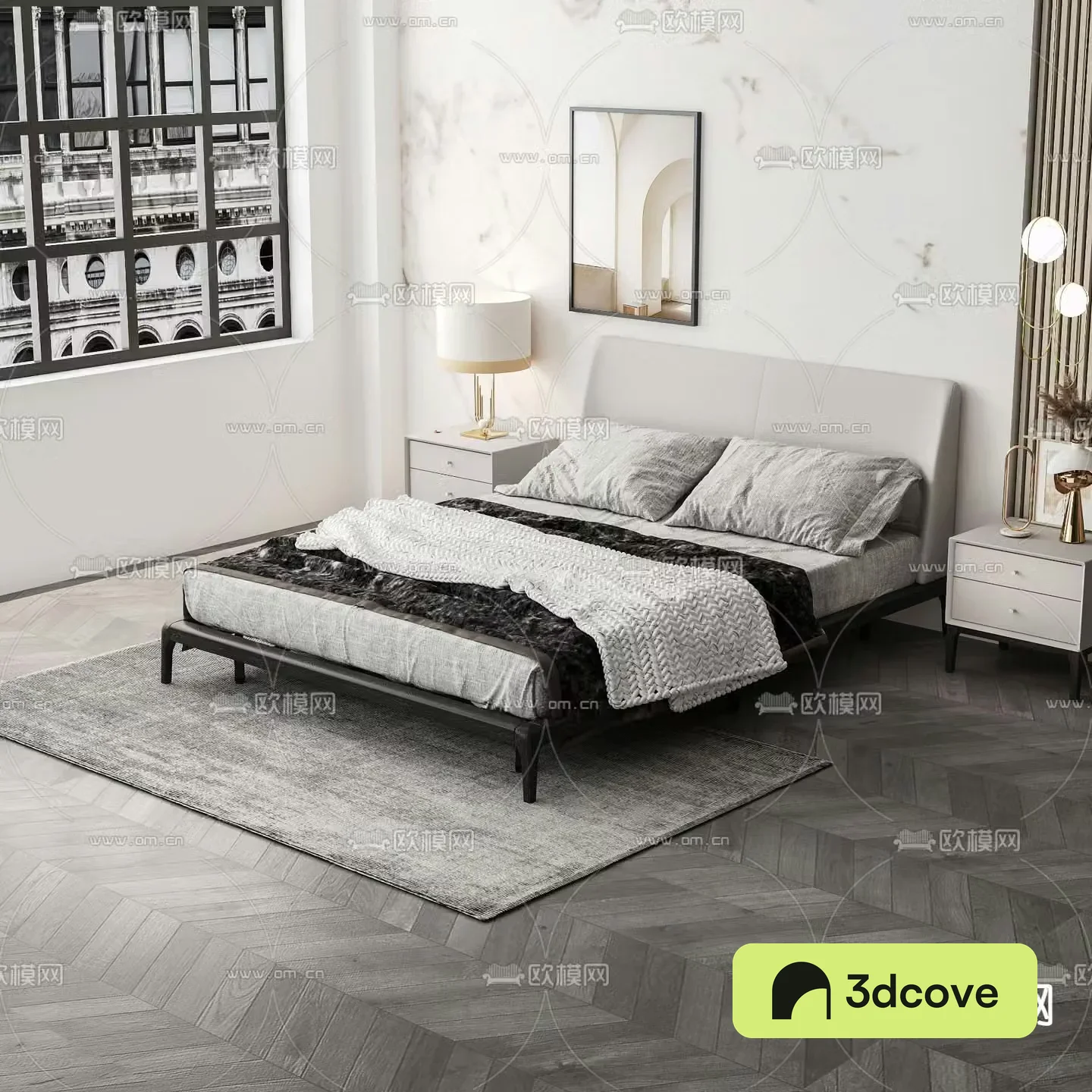 Modern double bed