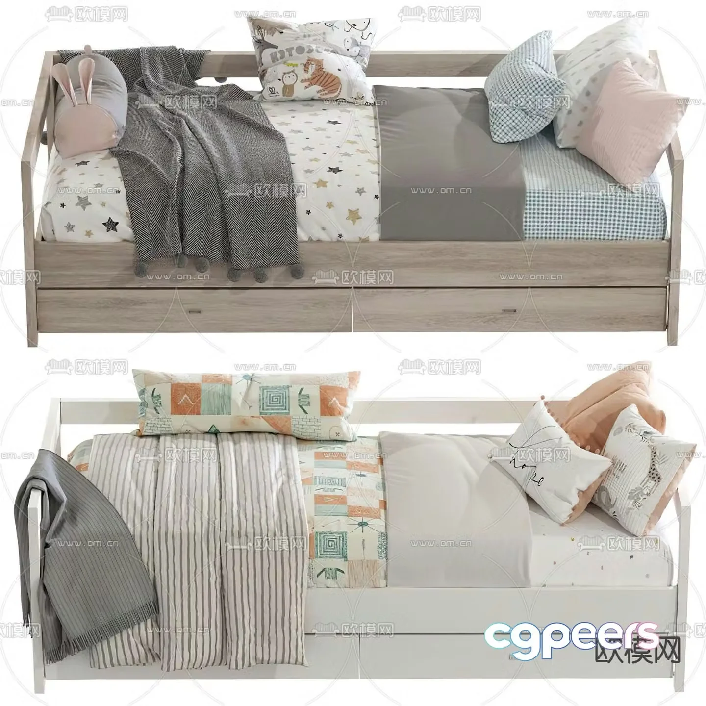 Modern children’s sofa bed 3d model