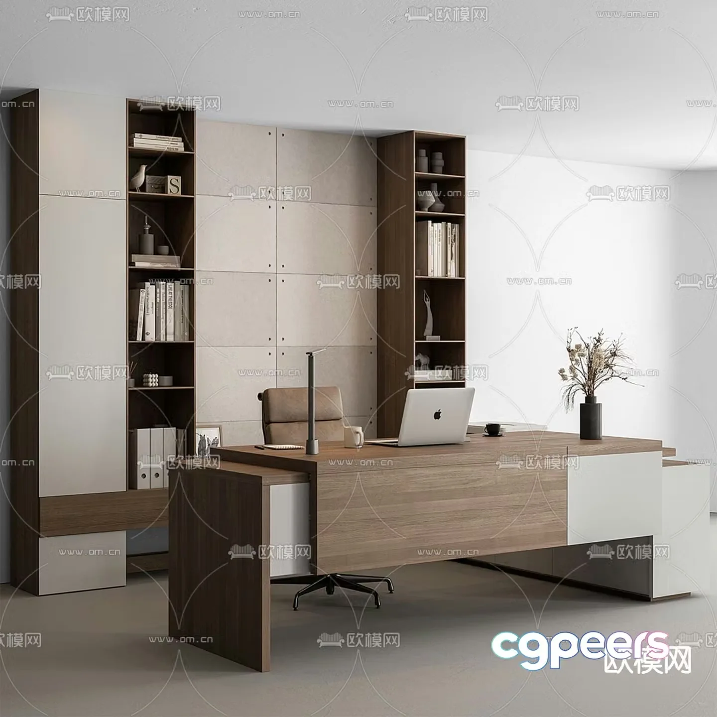Office desk boss desk desk desk 3d model